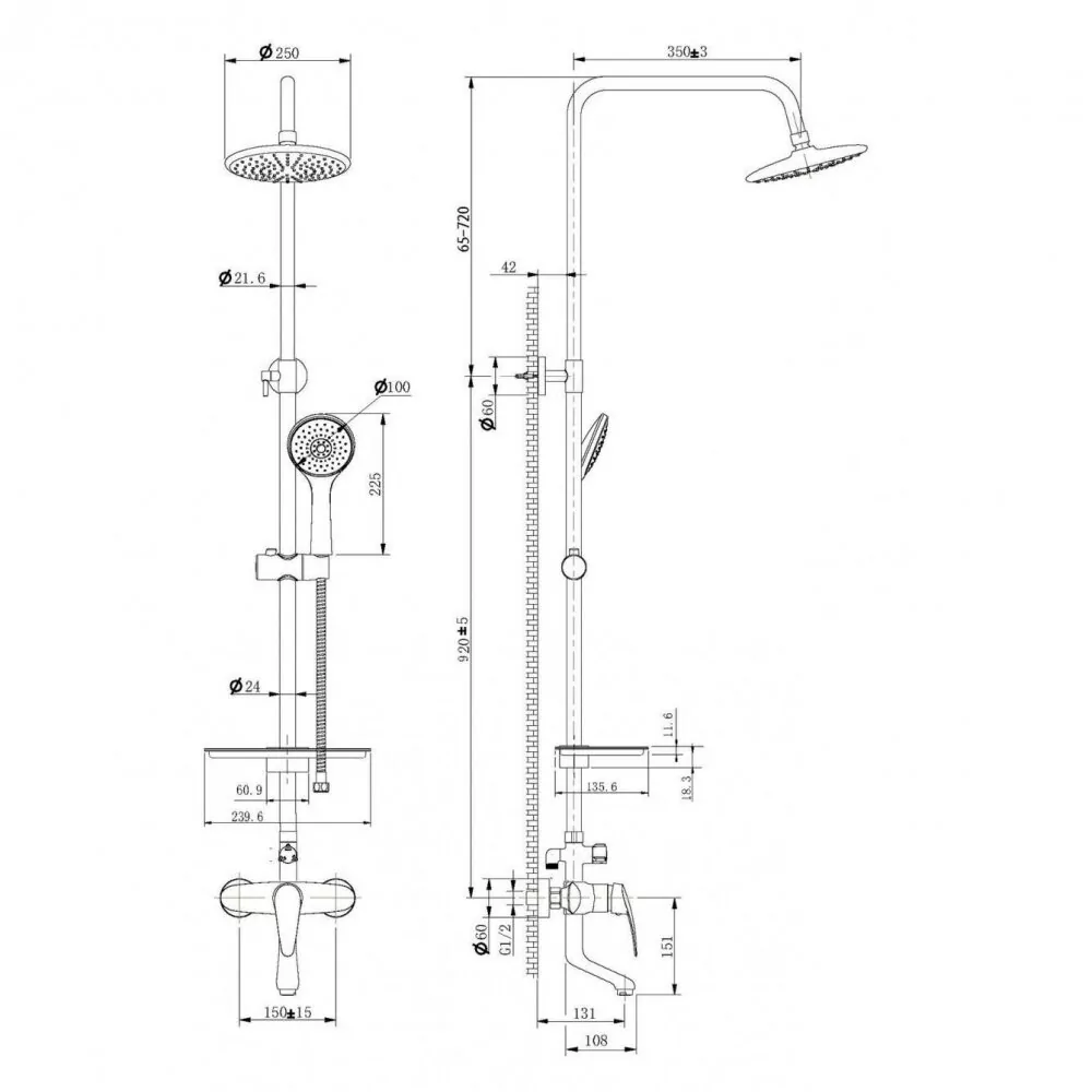 картинка Душевая стойка Lemark Linara LM0462C 