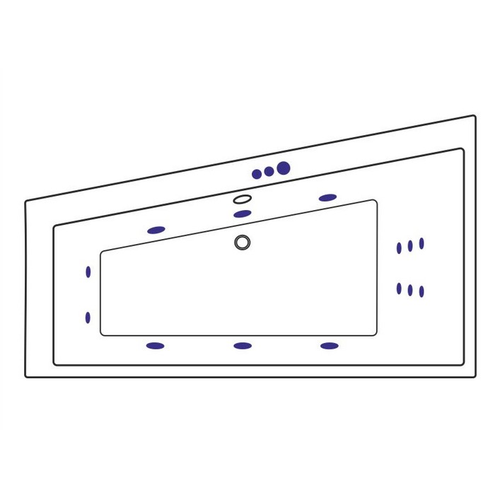 картинка Ванна EXCELLENT Sfera 170x100 левая SMART хром 