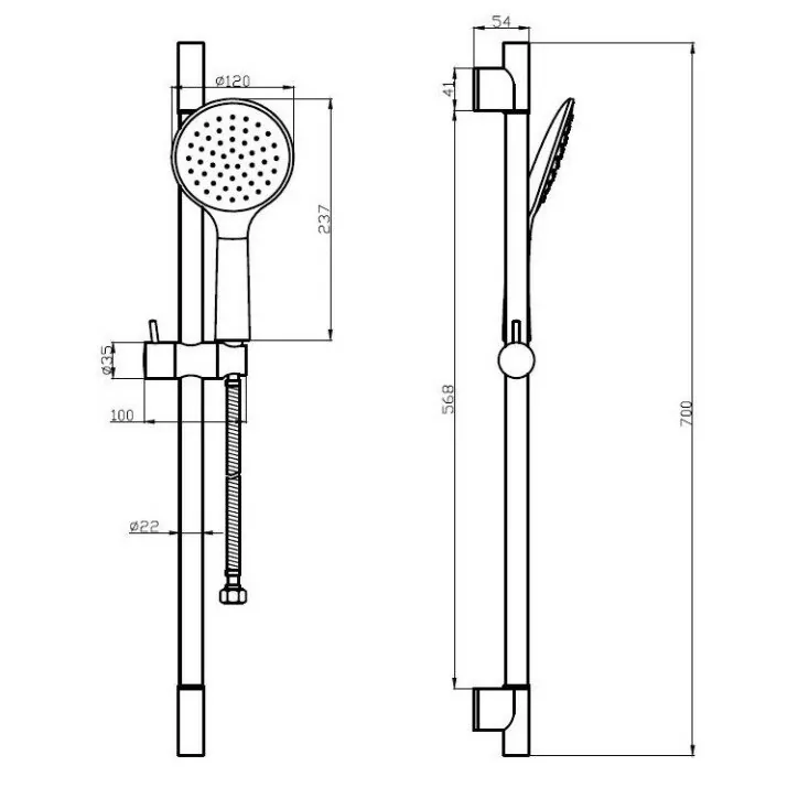 картинка Душевой гарнитур ESKO SCS851 