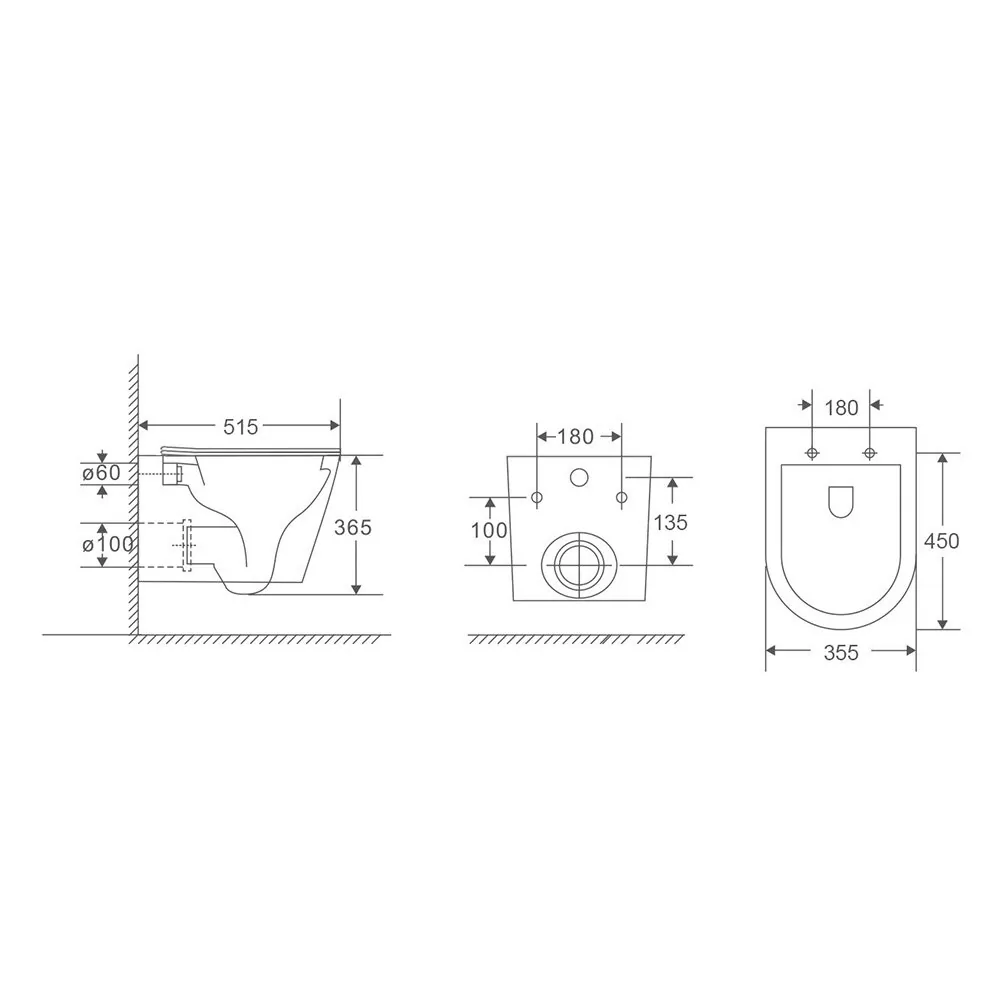 картинка Унитаз подвесной Veconi Leggero Tornado VCN3-51T 