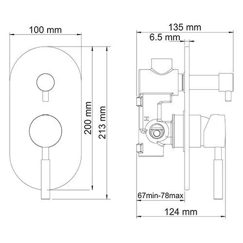 картинка Смеситель для ванны и душа WasserKRAFT Main 4141 