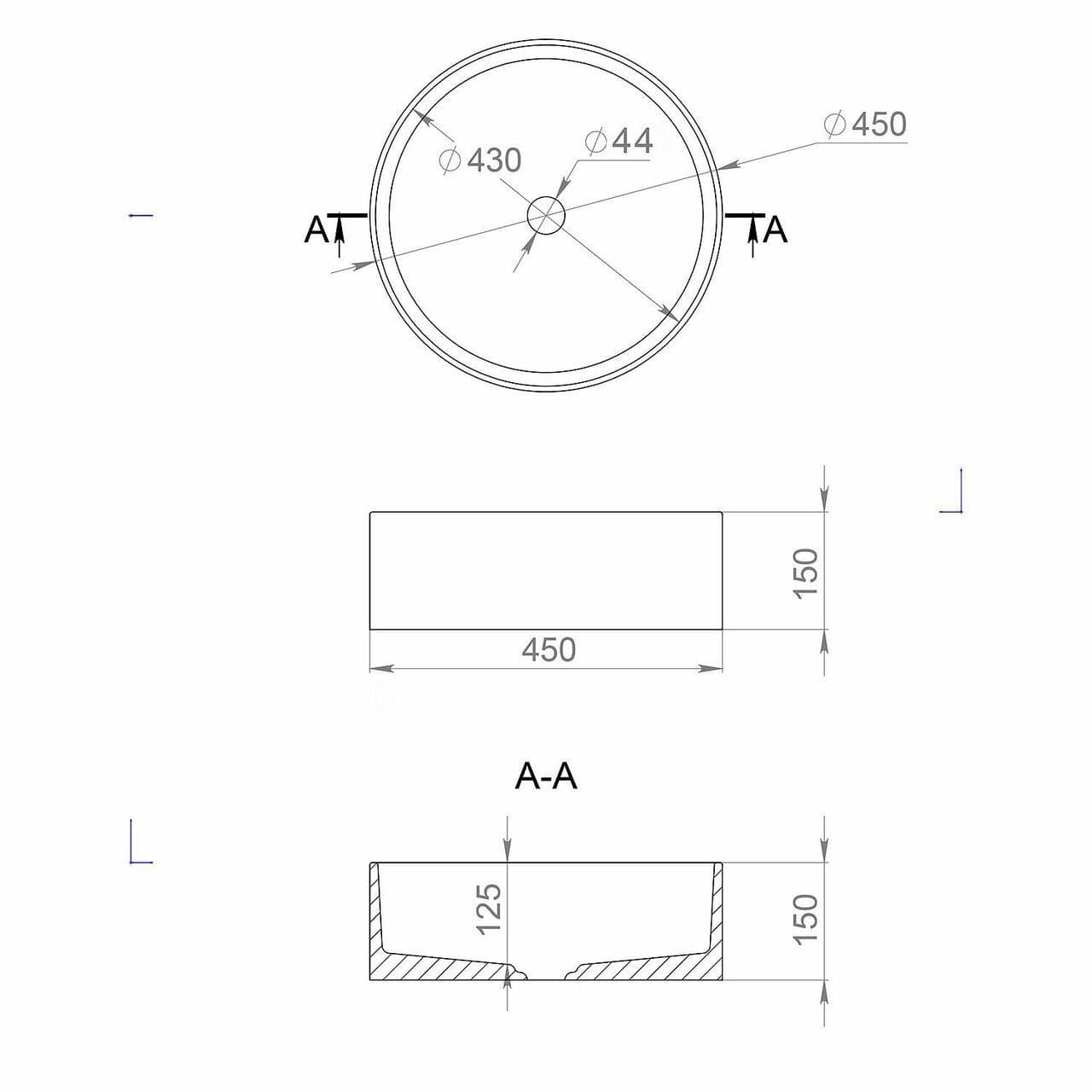 картинка Раковина накладная Salini ARMONIA 202 S-Stone 