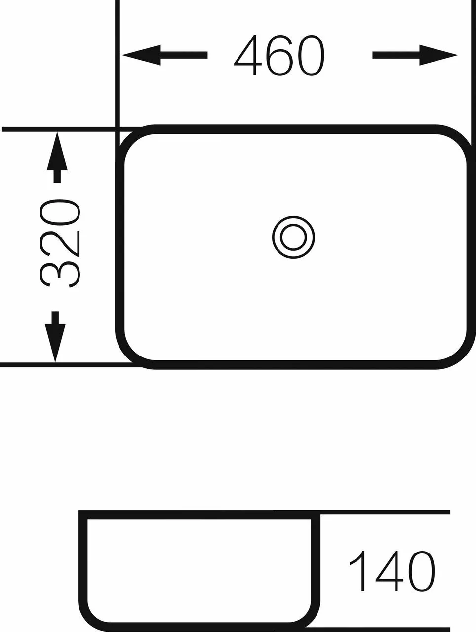 картинка Раковина накладная Grossman GR-4041BW 