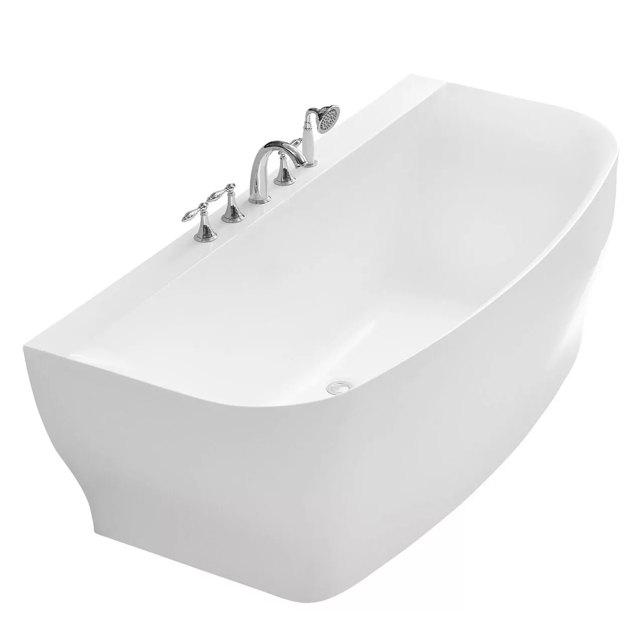 картинка Акриловая ванна без перелива BelBagno BB74-1650-W0 1650x780x590 