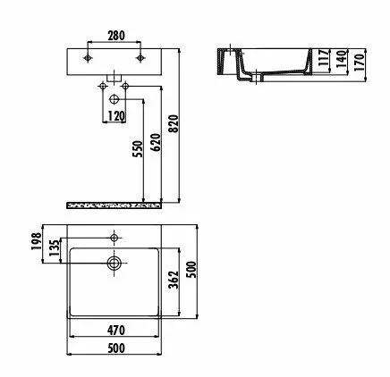 картинка Раковина Creavit NX256-00CB00E-CA00 