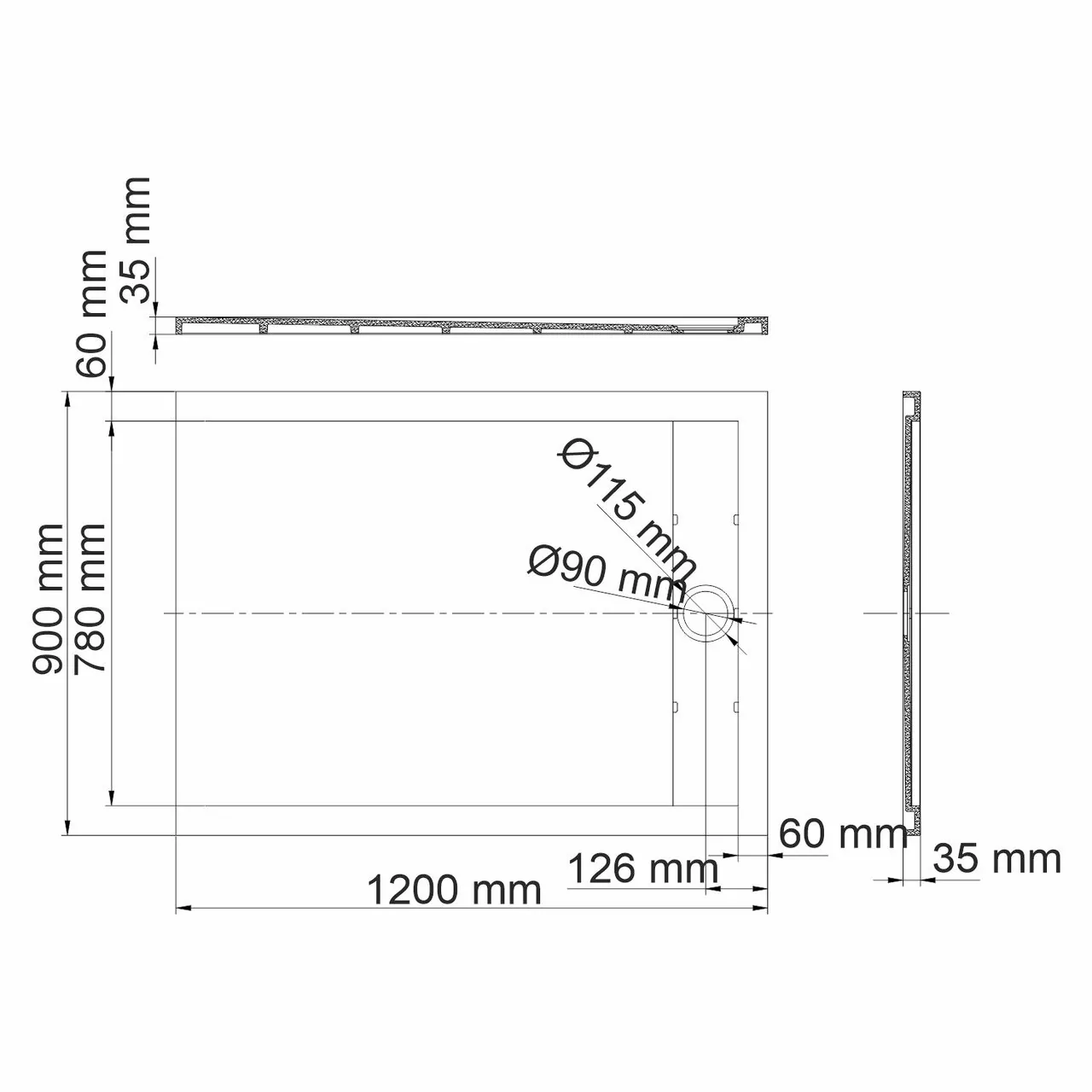 фото Душевой поддон WasserKRAFT 20T07 