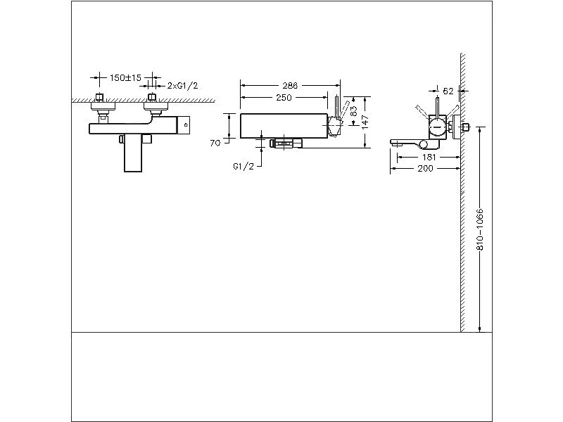 картинка Смеситель для ванны и душа Bravat F66061C-01A-ENG 