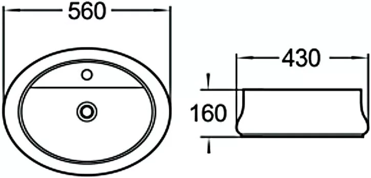 картинка Раковина керамическая SantiLine SL-1071 