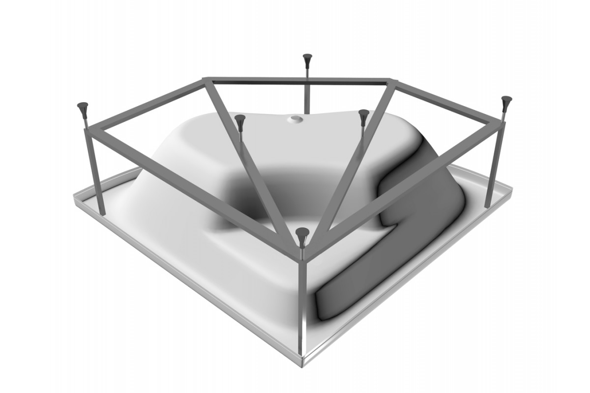картинка Акриловая ванна Vayer Boomerang 140x140 с каркасом 
