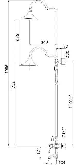 картинка Душевая стойка Lemark Greek LM5562GG 