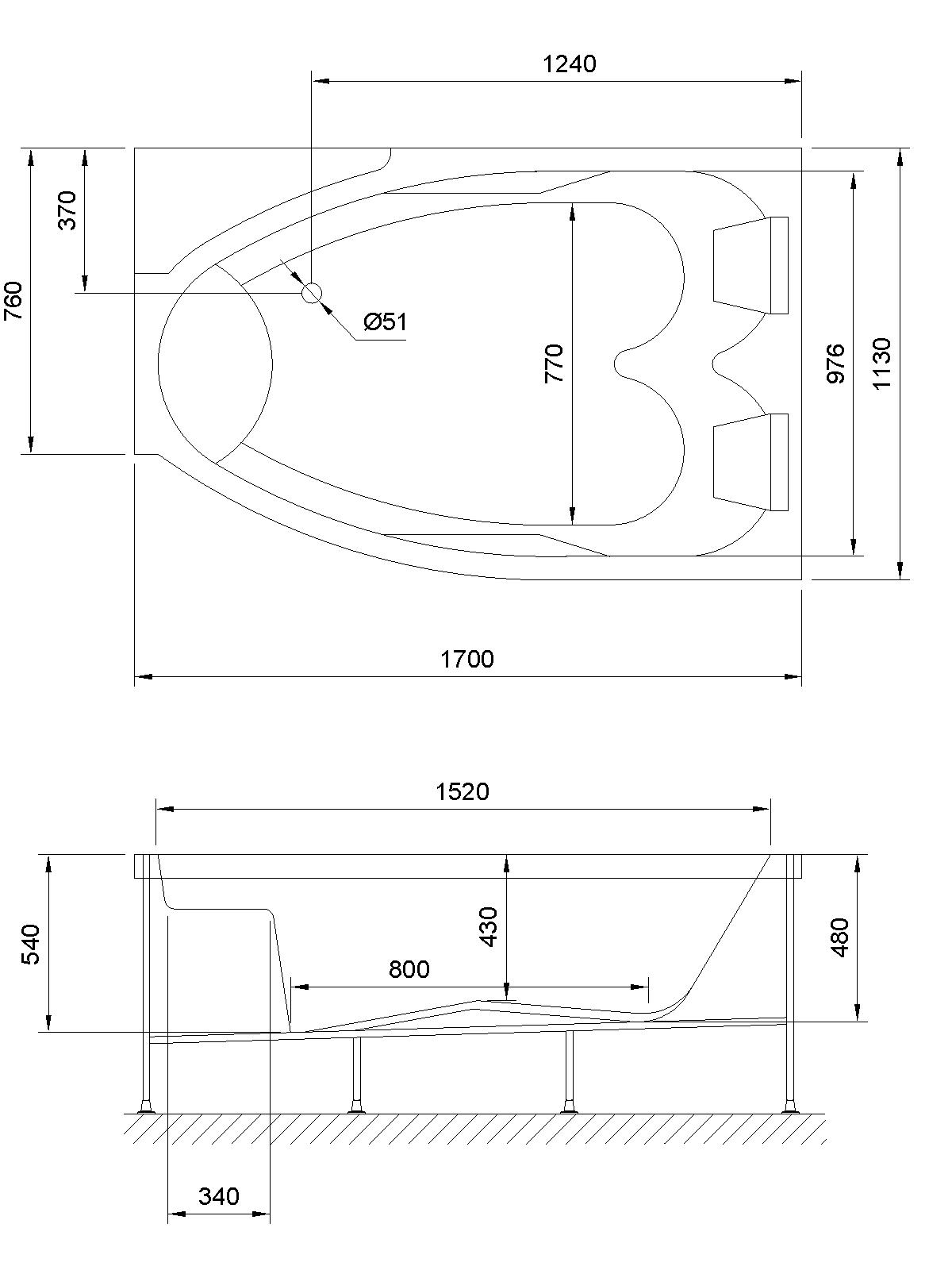 картинка Гидромассажная ванна Royal Bath SHAKESPEARE COMFORT 170х110х67 R 