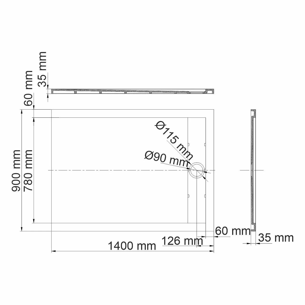 фото Душевой поддон WasserKRAFT 19T36 