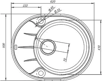 картинка Мойка кухонная из искусственного гранита IDDIS Kitchen G K10W621i87 