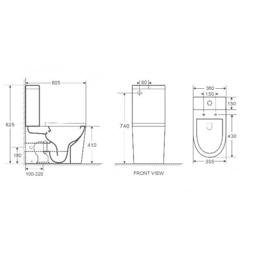 картинка Унитаз-компакт WeltWasser SALZBACH 001 GL-WT белый глянец 