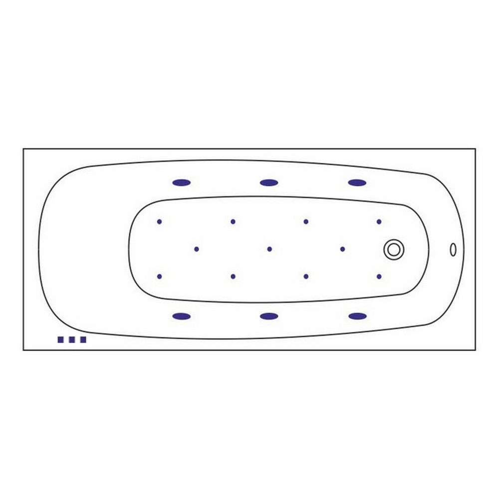 картинка Ванна WHITECROSS Layla Slim 170x75 RELAX золото 