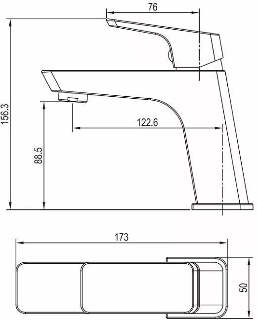 картинка Смеситель для раковины Aquanet Gotic AF440-10B 