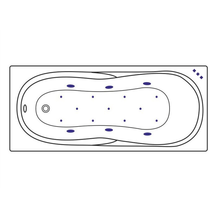 картинка Ванна EXCELLENT Sekwana 170x75 RELAX золото 