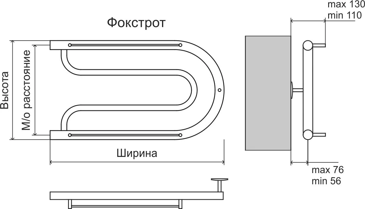 картинка Полотенцесушитель водяной Terminus Фокстрот 320х500 