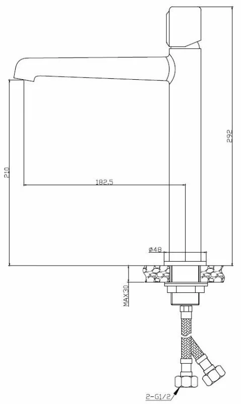 картинка Смеситель для раковины BelBagno UNO-LMC-CRM,хром 