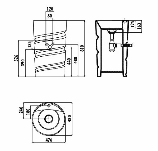 картинка Раковина Creavit CL084-00CB00E-0000 