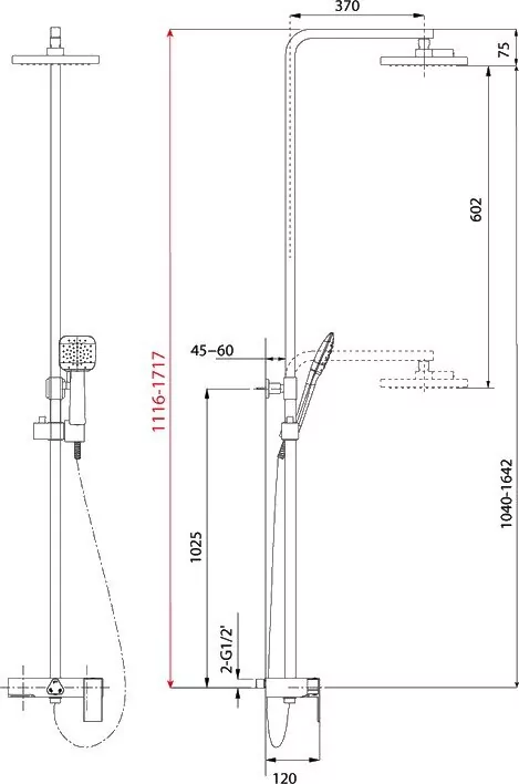 картинка Душевая стойка Lemark Tropic LM7005C 