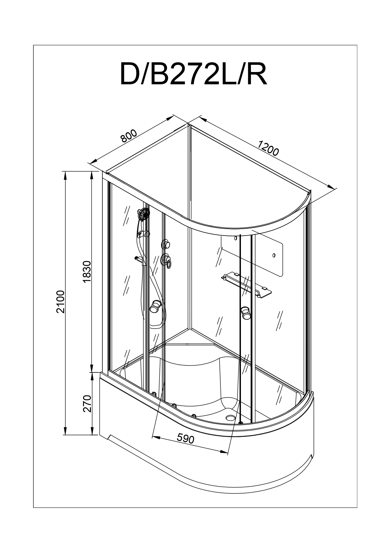 картинка Душевая кабина AvaCan D272 L 