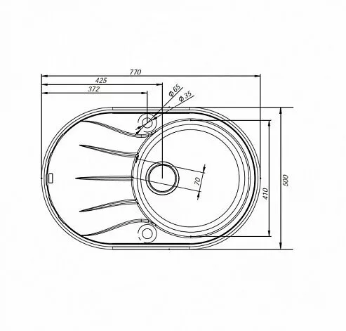 картинка Мойка кухонная из искусственного гранита IDDIS Kitchen G K18C771i87 