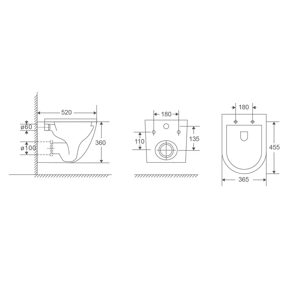 картинка Унитаз подвесной Veconi Tondo Rimless VCN1-52R 