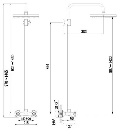 картинка Душевая стойка Lemark Standard LM2160C для душа 