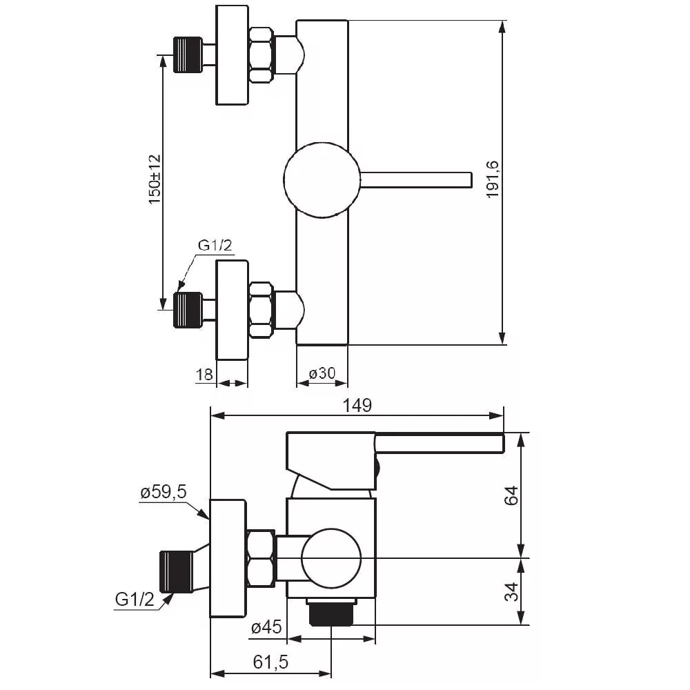 картинка Смеситель для душа Damixa Scandinavian Pure 362000300 