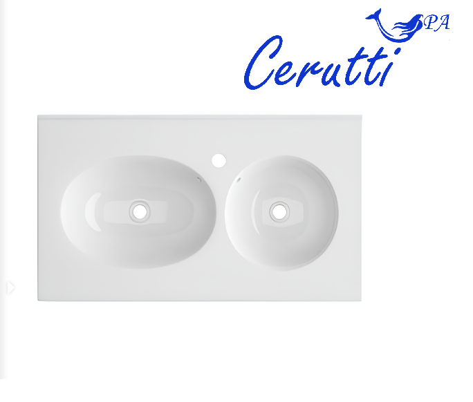 картинка Раковина двойная накладная Cerutti SPA Double SELLA 