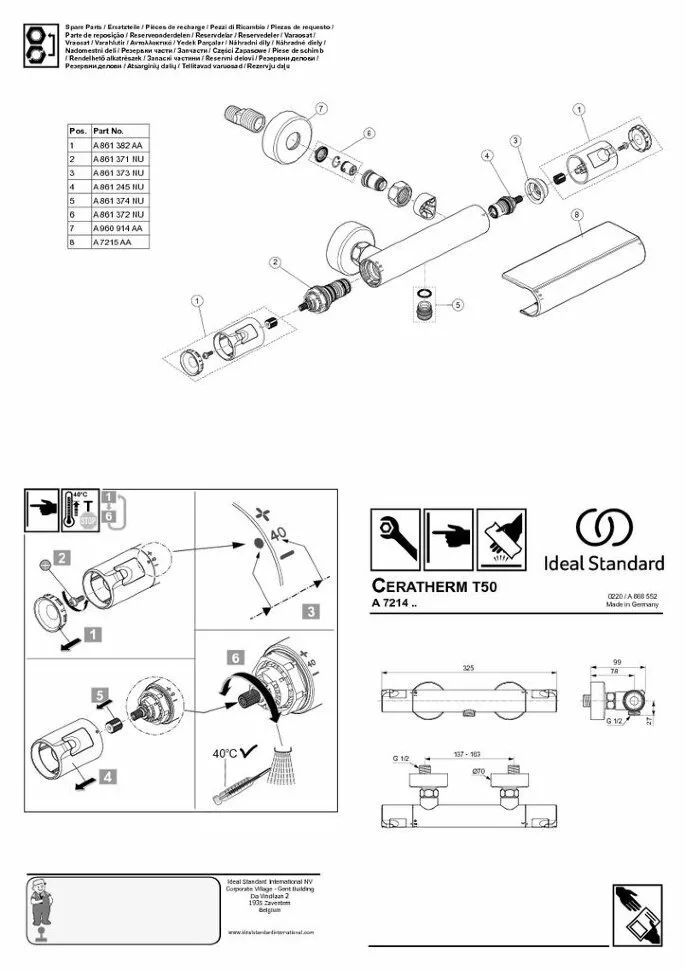 картинка Смеситель Ideal Standard A7214AA для душа 