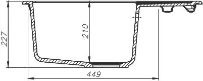 картинка Мойка кухонная из искусственного гранита IDDIS Vane G V06B621i87 