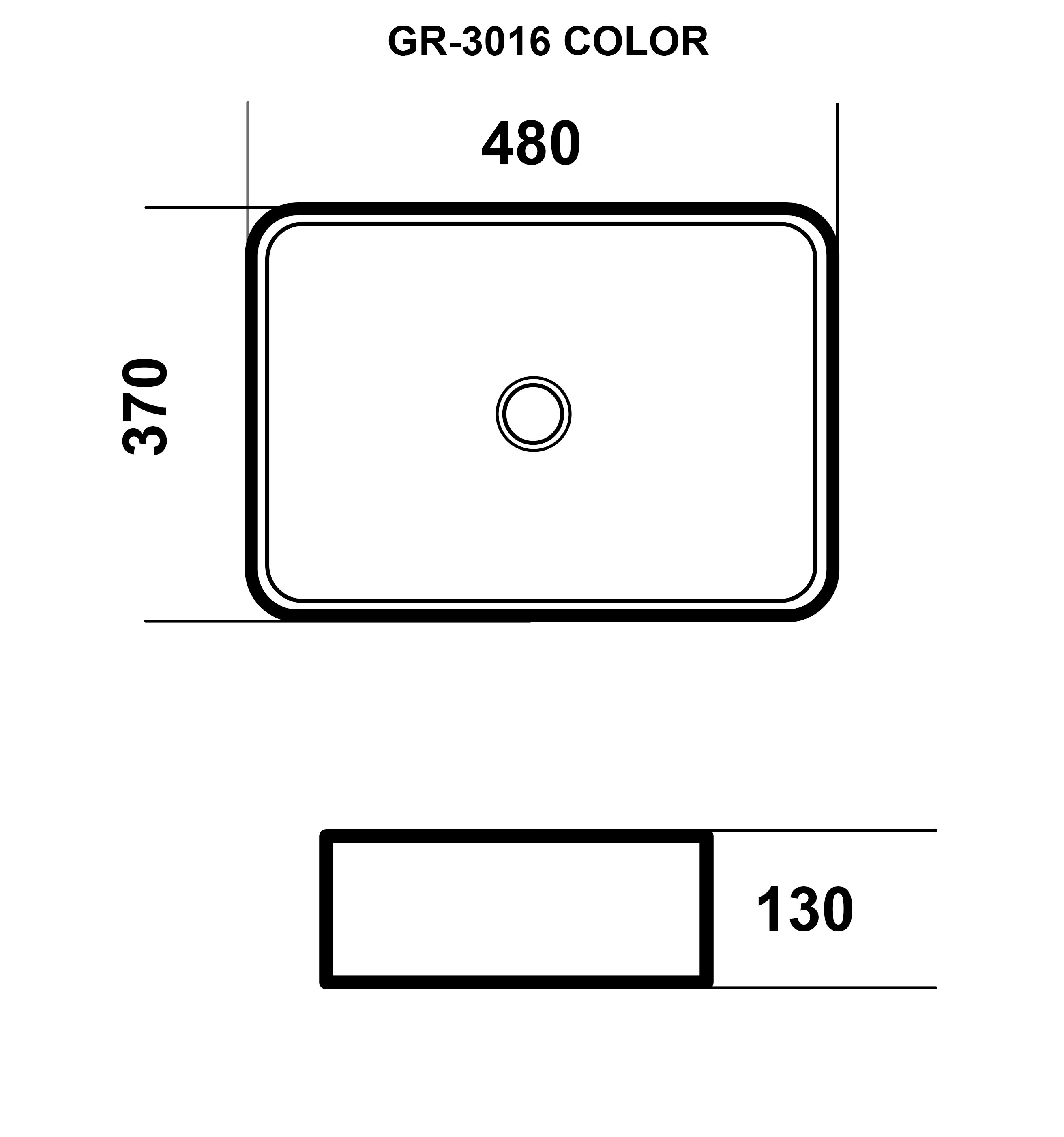 картинка Раковина Grossman GR-3016SB 480х370х130 серебрянно-черная 