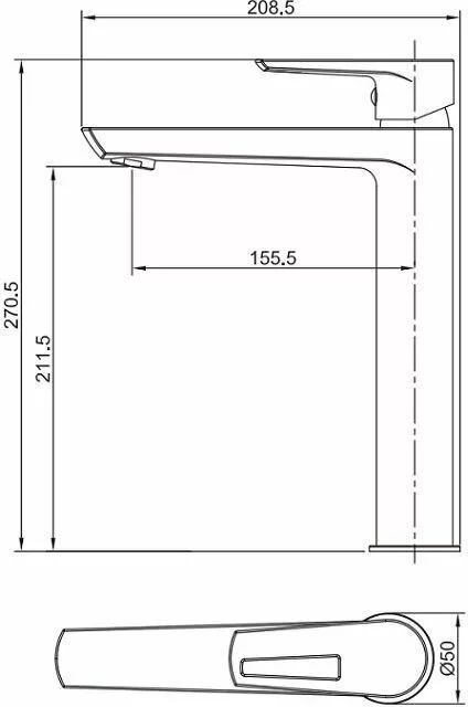 картинка Смеситель для раковины Aquanet Logic AF320-11С 