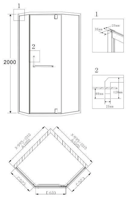 фото Душевой уголок Grossman PR-100RGD 