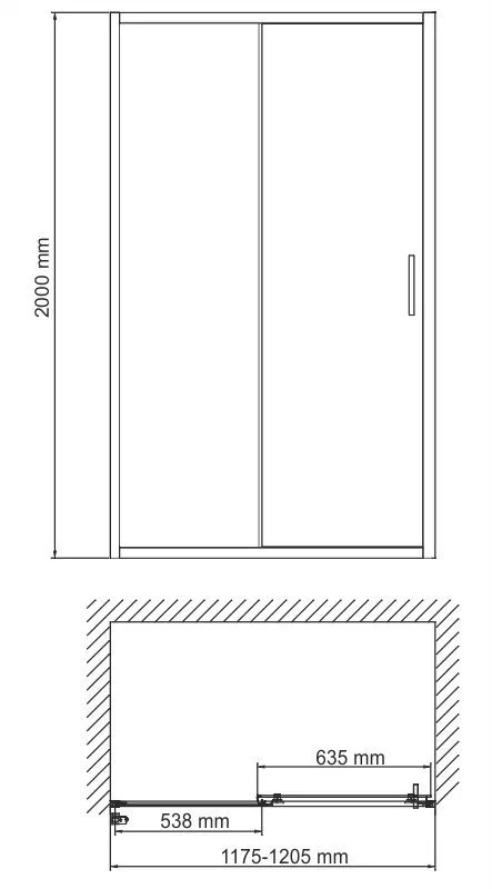 картинка Душевая дверь WasserKRAFT Main 41S05 