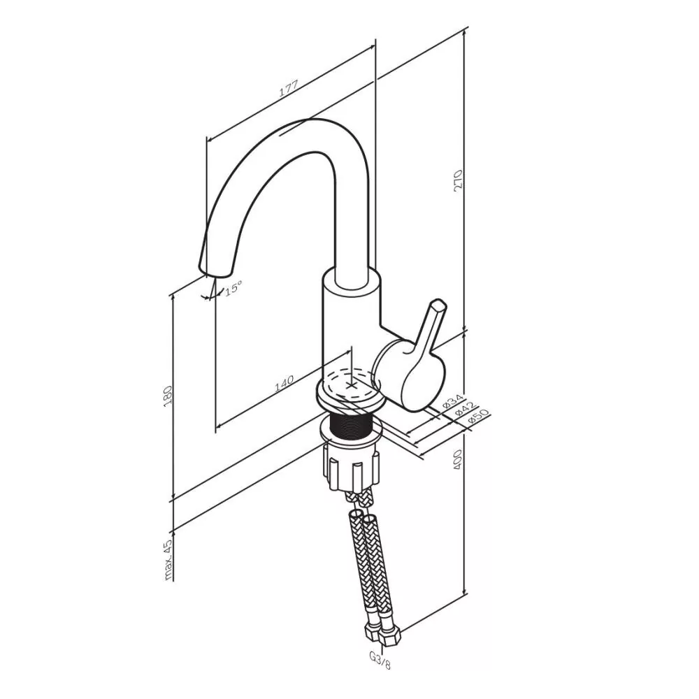 картинка Смеситель для раковины AM.PM X-Joy F85B02700 