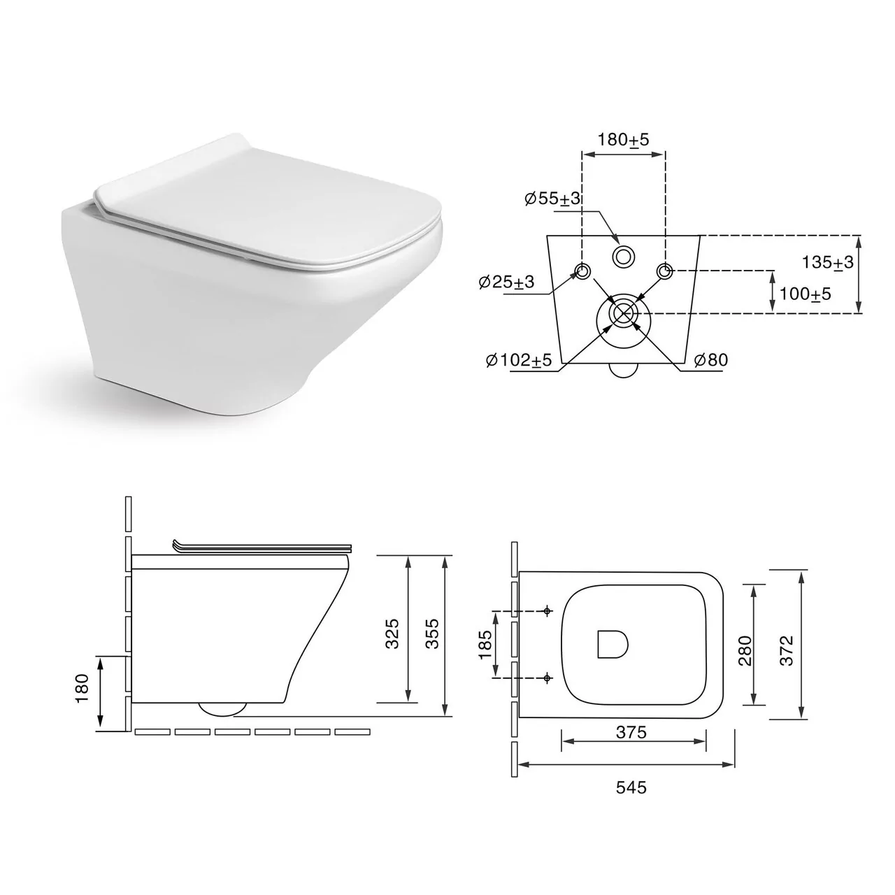 картинка Унитаз подвесной SantiLine SL-5003 