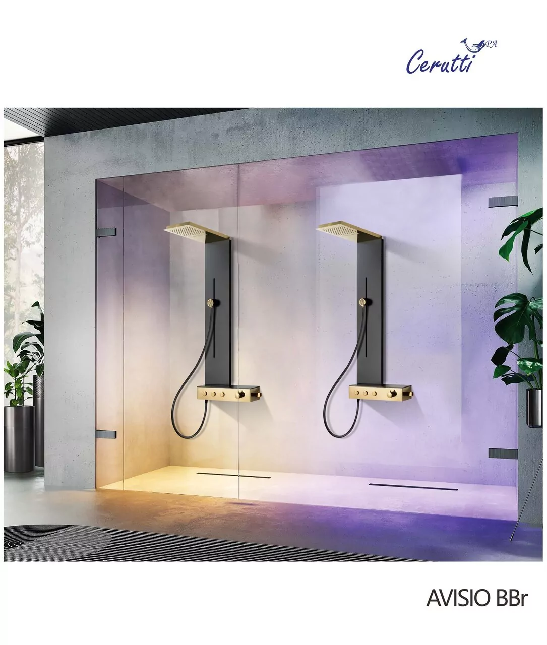 картинка Панель душевая Cerutti SPA AVISIO BBr CT9659 