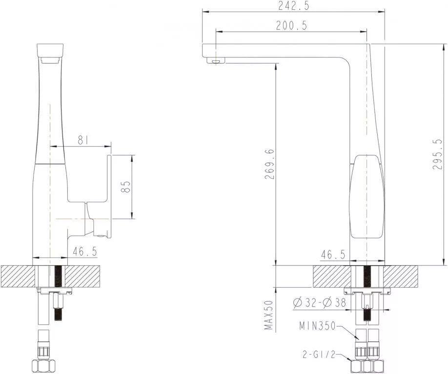 картинка Смеситель для кухни Bravat Riffle F772106C 