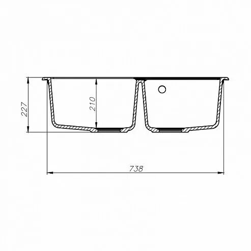 картинка Мойка кухонная из искусственного гранита IDDIS Vane G V21B782i87 