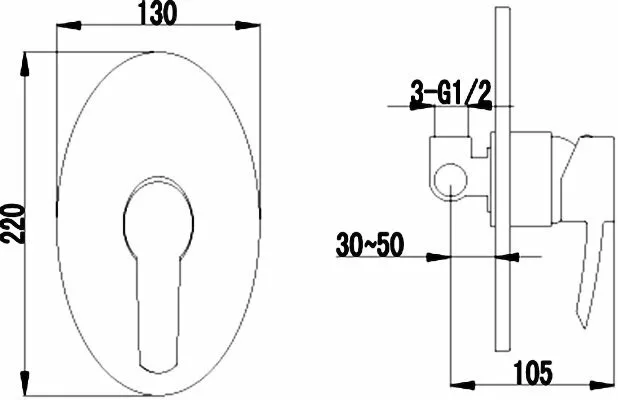 картинка Смеситель для душа Lemark Atlantiss LM3223C 