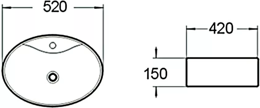 картинка Раковина керамическая SantiLine SL-1072 