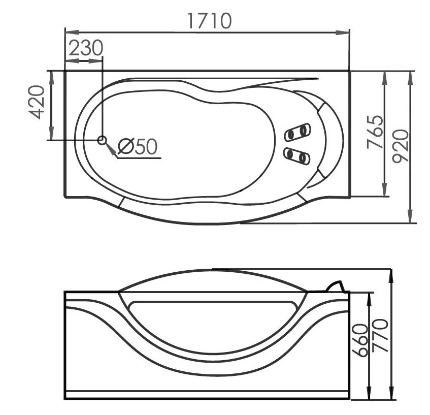 картинка Акриловая ванна Gemy G9072 B L 