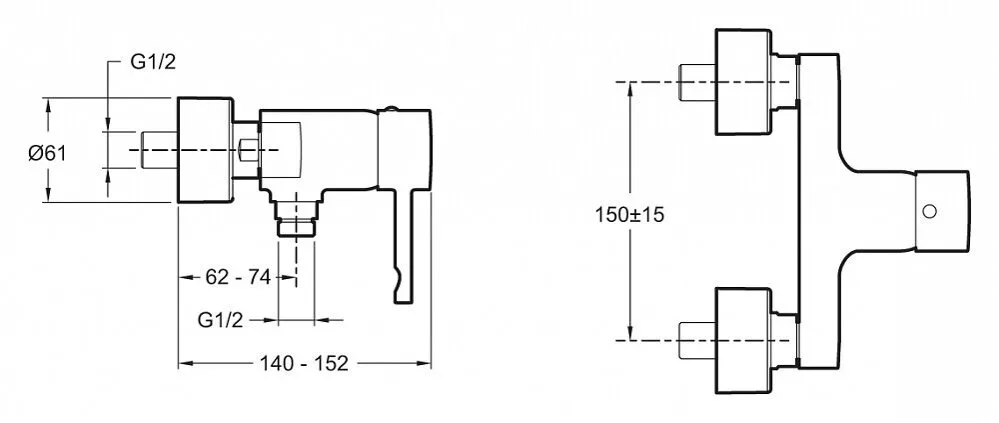 картинка Смеситель Jacob Delafon Cuff E45533-CP для душа 