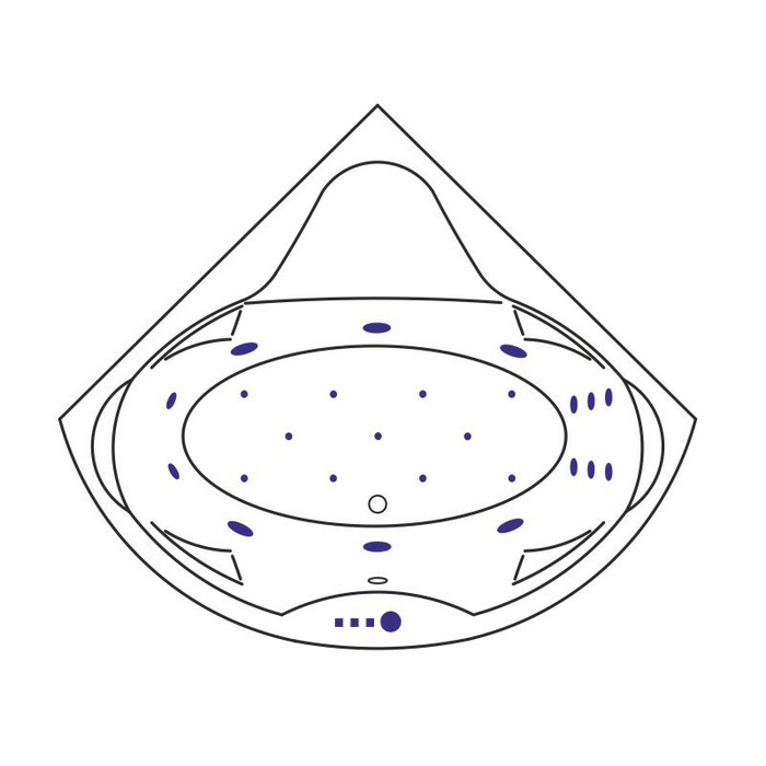 картинка Ванна EXCELLENT Konsul 150x150 ULTRA золото 