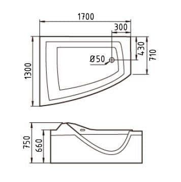 картинка Акриловая ванна Gemy G9056 B L 