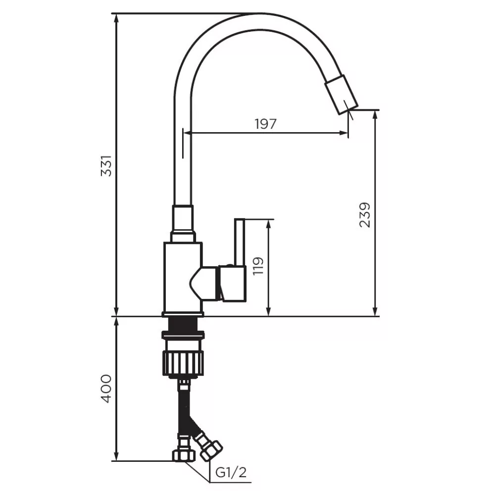 картинка Смеситель для кухни Dorff Logic D3007633 