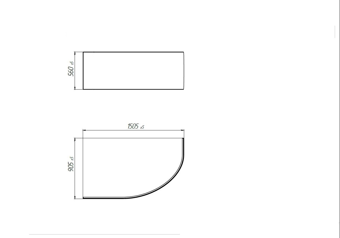 картинка Панель 1Marka FLAT DIANA 150х90 R/L